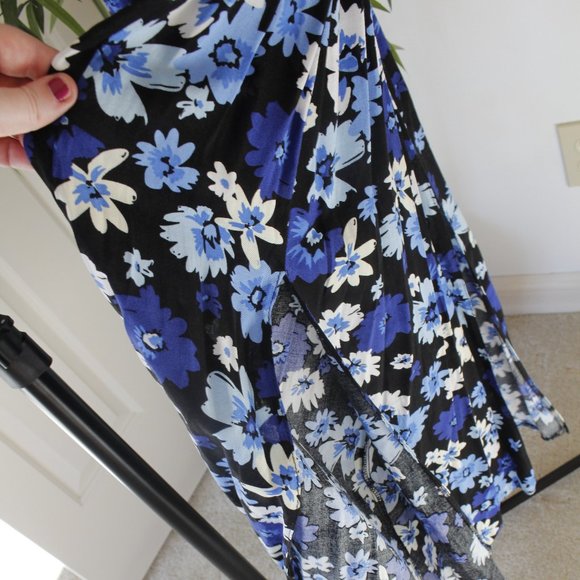 Nobodys Child Blue Wildflower Midi Slit Dress OSFA - Picture 5 of 5